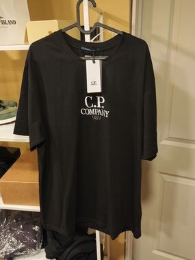 C.P. Company Men's Black Logo T-Shirt